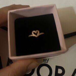 rose gold pandora ring size 7